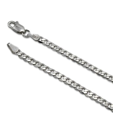 Cadena de plata cubana de 2.5mm