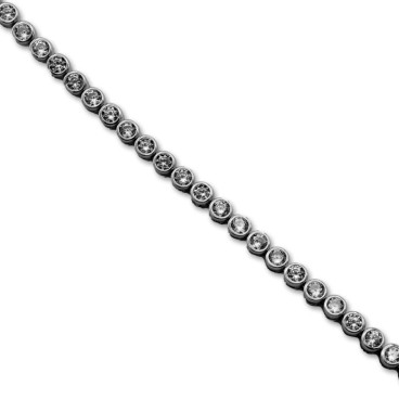 Pulsera de plata de ley diseño riviere circonitas