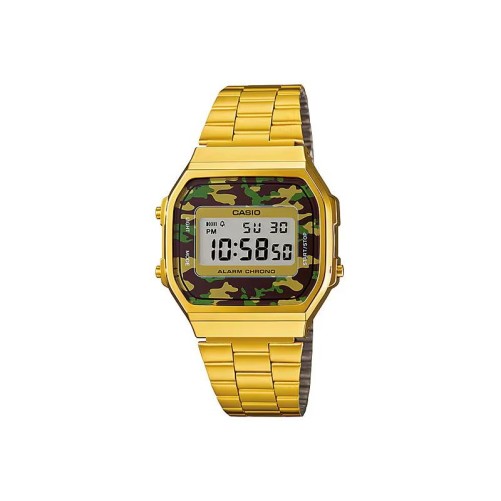 Reloj clásico digital dorado Casio unisex modelo camuflaje