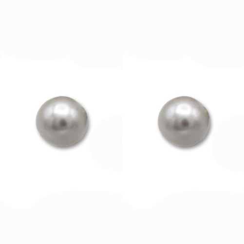 Pendiente de plata con una perla shell de 8mm presión