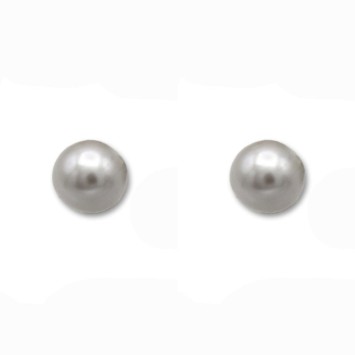 Pendiente de plata con una perla shell de 8mm presión