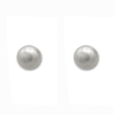 Pendiente de plata de ley con una perla de boton de 7mm
