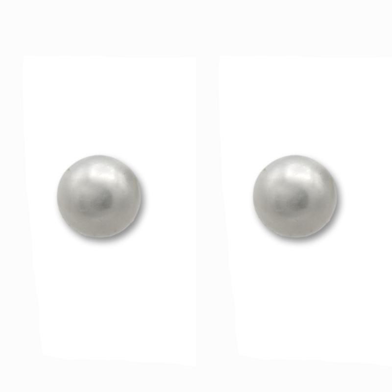 Pendiente de plata de ley con una perla de boton de 7mm