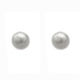 Pendiente de plata de ley con una perla de boton de 7mm
