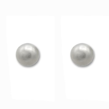 Pendiente de plata de ley con una perla de boton de 7mm