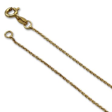 Cadena de plata bañada en oro forzada 0.8 mm en 40cm