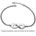 Pulsera de plata infinito nombres