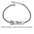Pulsera de plata infantil dibujos con nombre