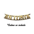 Letrero de oro para cadena fija con nombre Antonia