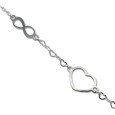 Pulsera de plata con infinito y corazon