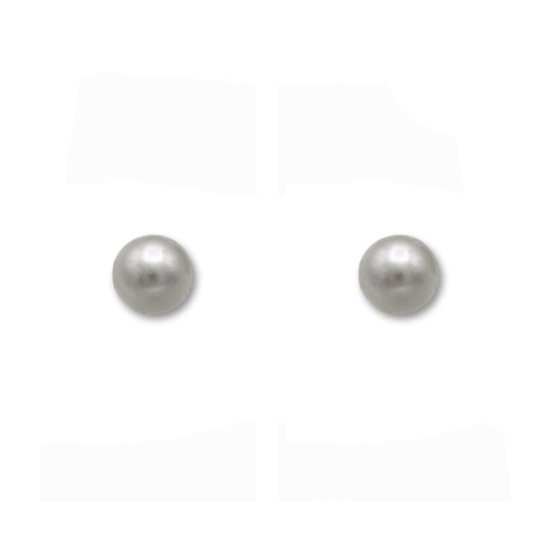 Pendiente de plata con una perla sintetica de 5mm rosca