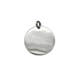 Colgante de plata de chapa redonda lisa 18mm Colgante de plata de chapa redonda lisa 18mm