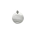 Colgante de plata de chapa redonda lisa 15mm Colgante de plata de chapa redonda lisa 15mm