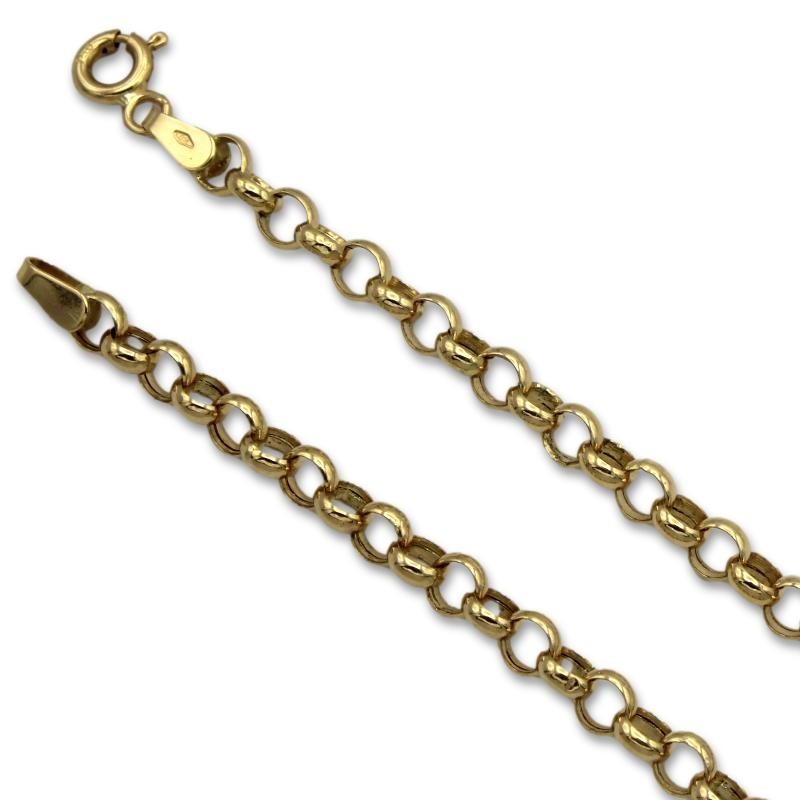 Cadena de oro eslabón rolo de 4 mm
