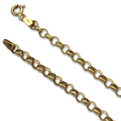 Cadena de oro de 1ªLey con eslabón rolo de 4 mm de grosor