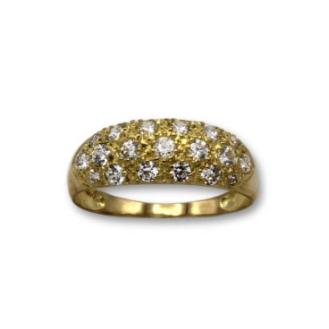 Anillo de oro con circonitas, circonitas de calidad extra. Ofertas!!