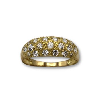 Anillo de oro con circonitas, circonitas de calidad extra. Ofertas!!