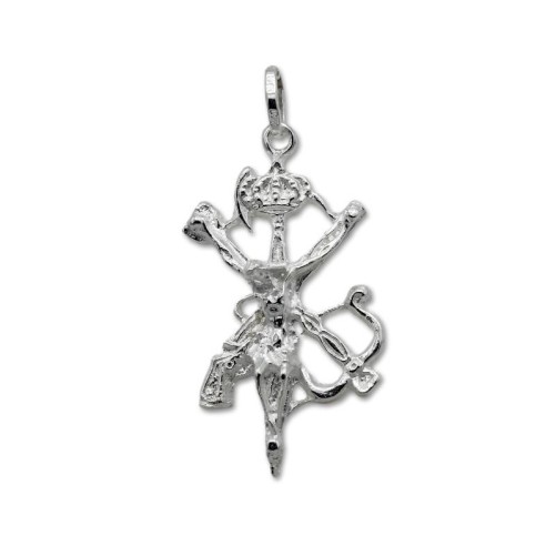 Magnifica cruz de la legión de plata de 1ªLey con cristo en relieve tamaño grande