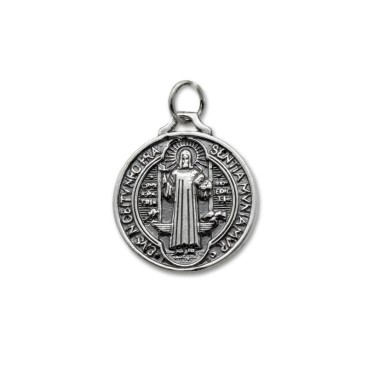 Medalla de San Benito en plata 1ªLey 925 milésimas
