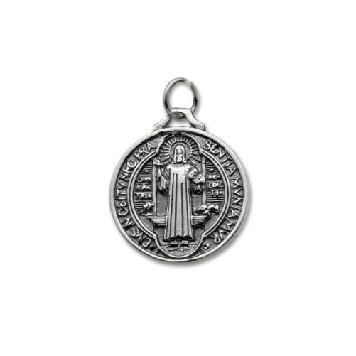 Medalla de San Benito en plata 1ªLey 925 milésimas