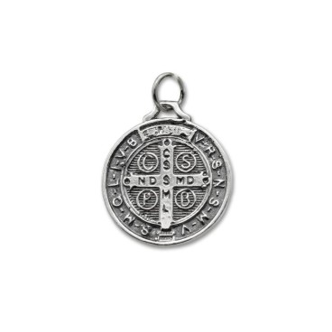 Medalla de plata San Benito 21mm