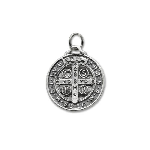 Medalla de plata San Benito 21mm