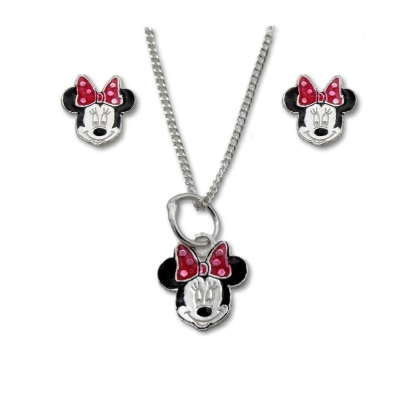 Conjunto de plata de ratoncita con esmalte