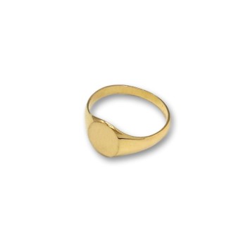 Sello de oro redondo liso