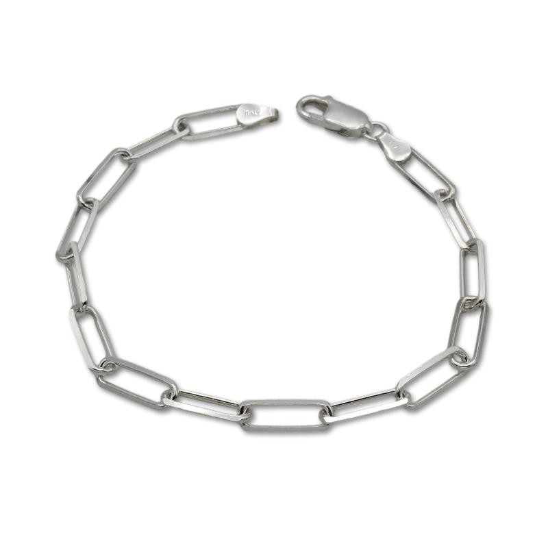 Pulsera de plata eslabon forzado de 4.5 mm