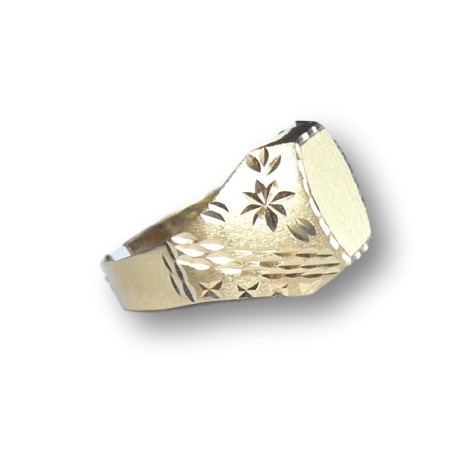 Sello de oro ovalado semihueco