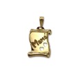 Colgante de oro pergamino mamá