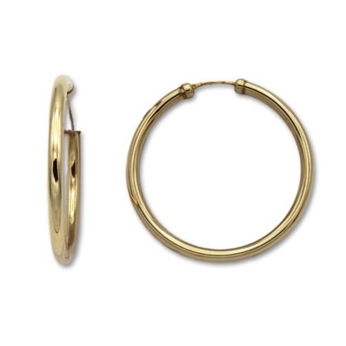 Pendiente aro redondo 39 mm de oro