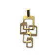 Colgante de oro cuadrados