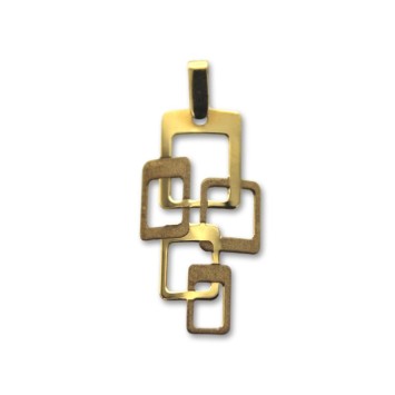 Colgante de oro cuadrados