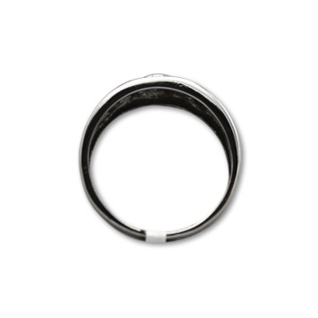 Solitario oro blanco olas