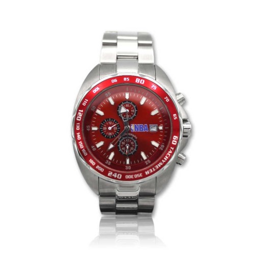 Reloj de acero NBA para caballero rojo