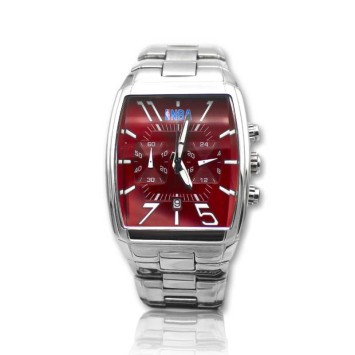 Reloj de acero para caballero NBA rojo