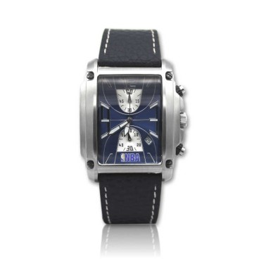 Reloj de acero para caballero NBA en acero y piel