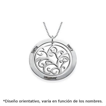 Colgante de plata con forma circular y motivo