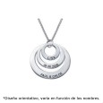 Colgante de plata de con tres circulos huecos Colgante de plata de con tres circulos huecos