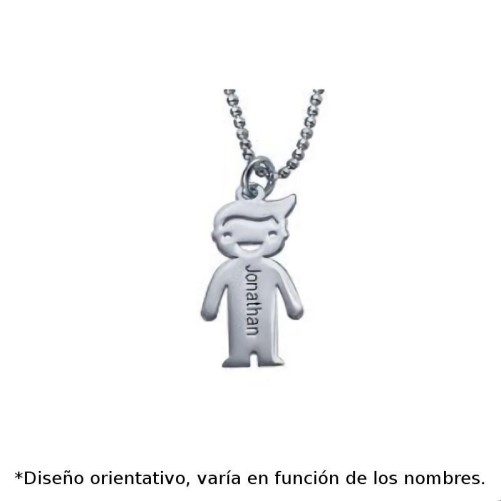 Colgante de plata niño o niña personalizados