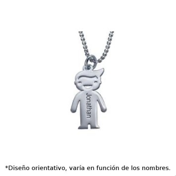 Colgante de plata niño o niña personalizado