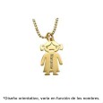 Colgante de plata chapado en oro niño o niña personalizados