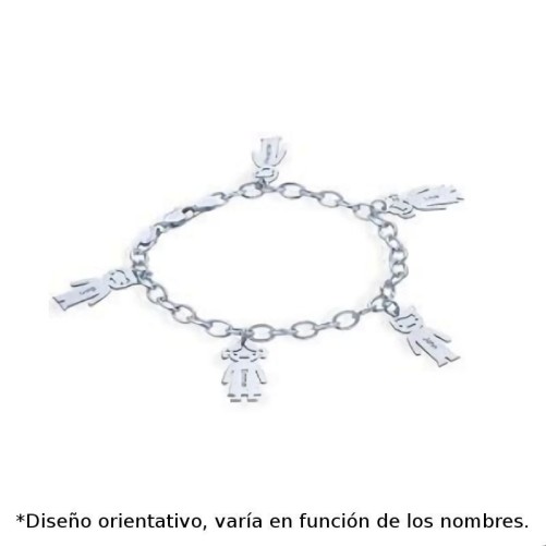 Pulsera de plata con niños personalizados