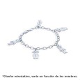 Pulsera de plata con niños personalizados
