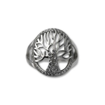Anillo de plata de arbol de la vida