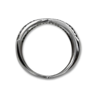 Anillo de plata con forma de equis