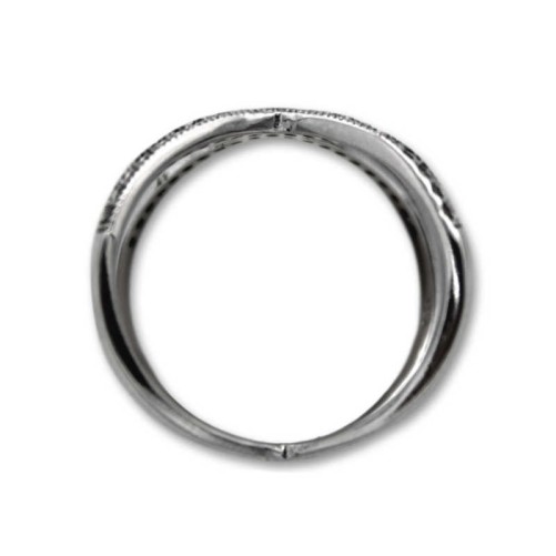 Anillo de plata con forma de equis